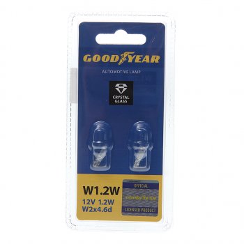 89 р. Лампа 12V W1.2W W2x4.6d блистер (2шт.) GOODYEAR (gy015202). Увеличить фотографию 1