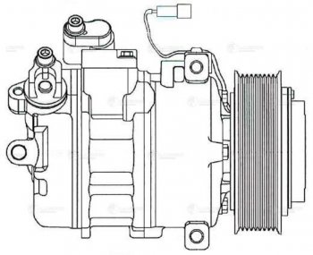 30 699 р. Компрессор КАМАЗ-5490 (13-) MERCEDES Axor (01-) кондиционера LUZAR (lcac0790). Увеличить фотографию 3