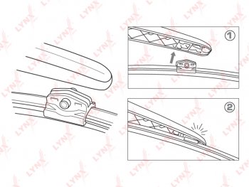 519 р. Щетка стеклоочистителя 380мм задняя LYNX (lr38n). Увеличить фотографию 2