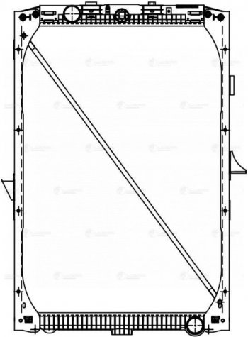 44 999 р. Радиатор DAF XF105 (05-) охлаждения двигателя (с рамкой) LUZAR (lrc2802). Увеличить фотографию 4