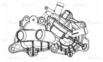 5 699 р. Корпус VW Polo Sedan (15-) AUDI Q7 (15-) SKODA Octavia (13-) термостата LUZAR (lt1821). Увеличить фотографию 8