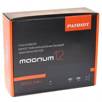 7 649 р. Устройство пусковое 12V 400A 12000мАч (power bank) PATRIOT (magnum 12). Увеличить фотографию 5