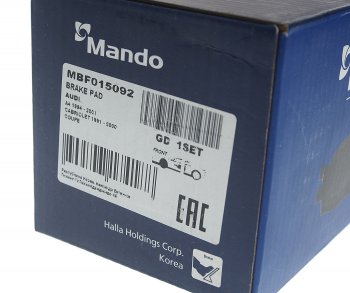 999 р. Колодки тормозные VW Passat B3,B4 AUDI 80 передние (4шт.) MANDO MANDO mbf015092 (mbf015092). Увеличить фотографию 3