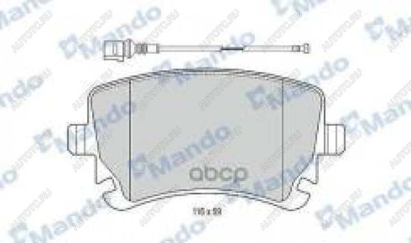 1 179 р. Колодки тормозные задние (4шт.) MANDO Audi A8 D3 дорестайлинг (2002-2005)