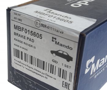 2 099 р. Колодки тормозные LAND ROVER Range Rover Sport (09-) задние (4шт.) MANDO MANDO mbf015605 (mbf015605). Увеличить фотографию 3