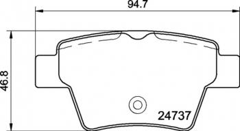 1 399 р. Колодки тормозные PEUGEOT 307 (04-) CITROEN C2,C4 (04-) задние (4шт.) MINTEX (mdb2951). Увеличить фотографию 1