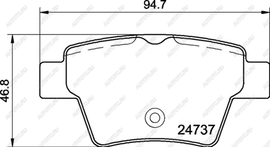 1 399 р. Колодки тормозные PEUGEOT 307 (04-) CITROEN C2,C4 (04-) задние (4шт.) MINTEX (mdb2951)