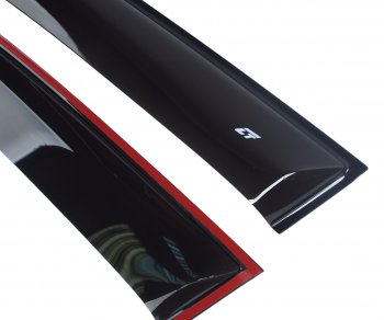2 199 р. Комплект дефлекторов окон COBRA TUNING  Nissan Teana  3 L33 (2014-2020) (черный глянец). Увеличить фотографию 1