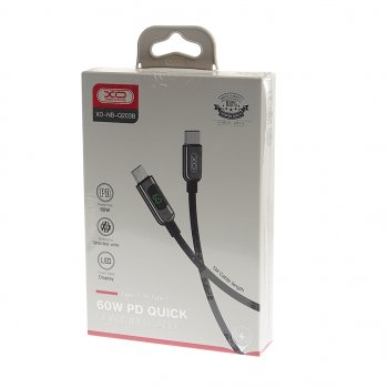 659 р. Кабель USB Type C-USB Type C 1м черный XO XO nb-q203b black (nb-q203b black). Увеличить фотографию 2