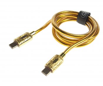 339 р. Кабель USB Type C-USB Type C 1м золото XO (nbq217b gold). Увеличить фотографию 1