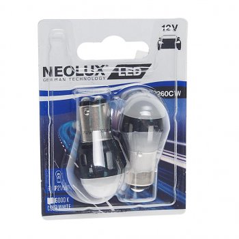 1 099 р. Лампа светодиодная 12V P215W BAY15d 6000K 8525лм блистер (2шт.) LED Cool White NEOLUX (np2260cw-02b). Увеличить фотографию 1