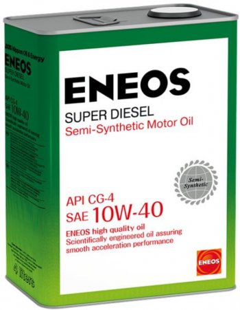 3 099 р. Масло дизельное SUPER DIESEL CG-4 10W40 псинт.4л ENEOS (oil1328). Увеличить фотографию 1