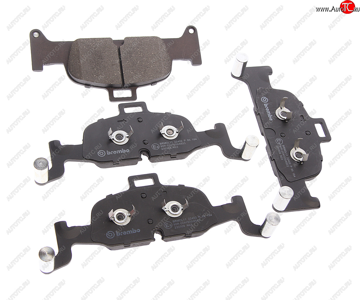 9 449 р. Колодки тормозные AUDI A4 (15-),Q5 (16-) передние (4шт.) BREMBO (p85164)