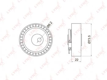 1 459 р. Ролик ГРМ RENAULT Clio,Logan,Laguna,Megane,Scenic (10-) (1.41.6) натяжителя LYNX (pb1028). Увеличить фотографию 1