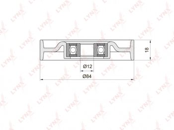 1 659 р. Ролик приводного ремня NISSAN Micra (02-10) натяжителя кондиционера LYNX (pb5041). Увеличить фотографию 4