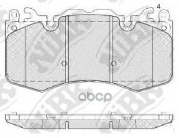 6 999 р. Колодки тормозные передние (4шт.) NIBK Land Rover Range Rover 5 L460 (2021-2024). Увеличить фотографию 1