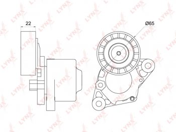 5 999 р. Натяжитель приводного ремня HYUNDAI Accent (06-),Elantra (06-),i30 KIA Ceed LYNX (pt3251). Увеличить фотографию 1