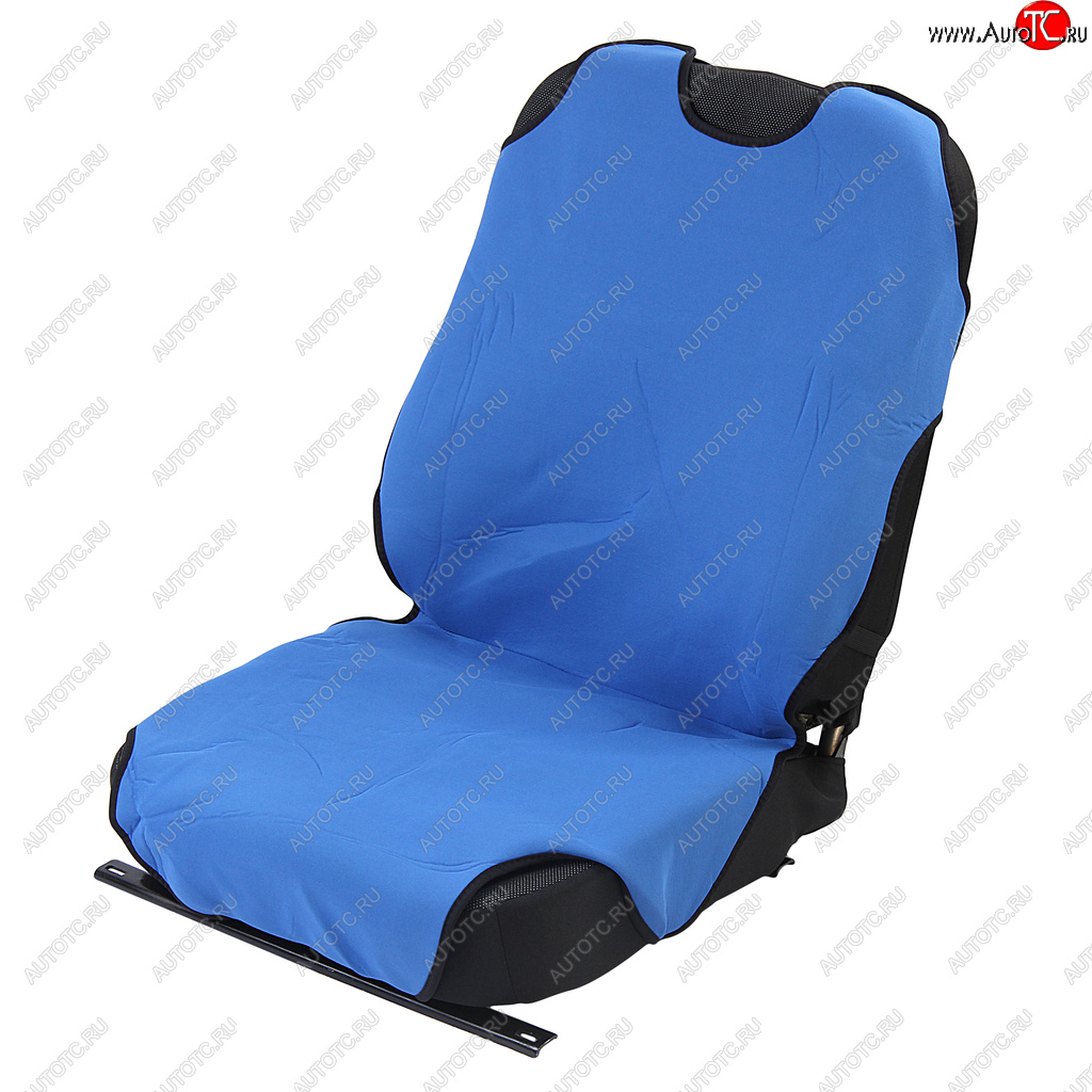 1 699 р. Универсальные чехлы сидений (майка, 9 предм., полиэстер)Rodeo SKYWAY Toyota Tundra XK50 дорестайлинг (2007-2009) (синие)