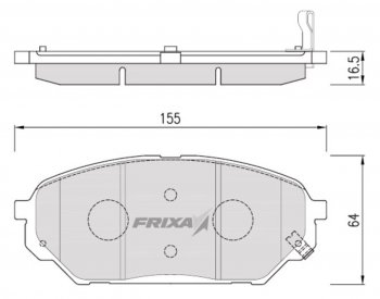 Колодки тормозные передние (4шт.) HANKOOK FRIXA  Hyundai (Хюндаи) IX55 (ИX55)  EN (2006-2013) EN