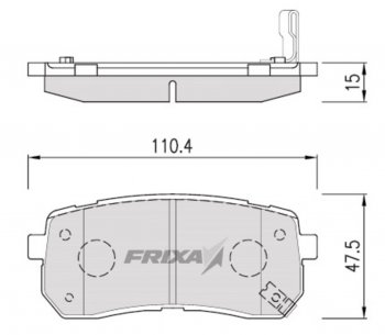 Колодки тормозные задние (4шт.) HANKOOK FRIXA KIA Carnival VQ минивэн рестайлинг (2010-2014)