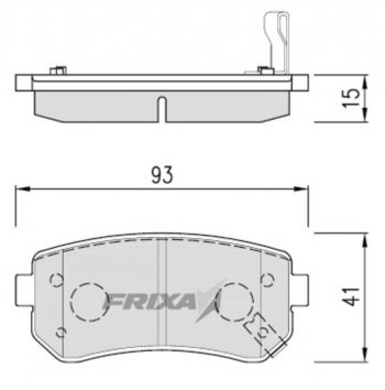 5 299 р. Колодки тормозные задние (4шт.) HANKOOK FRIXA  Hyundai I30 (FD,  2 GD,  3 PD), KIA Ceed (1 ED,  2 JD,  3 CD), Rio (2 JB,  3 QB,  4 FB,  4 YB). Увеличить фотографию 1