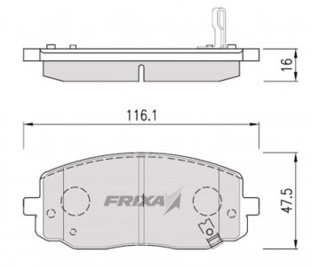 Колодки тормозные передние (4шт.) FRIXA  Hyundai i10 (PA,  BA), KIA Picanto (1 SA хэтчбэк 5 дв.,  2 TA хэтчбэк 5 дв.,  2 TA хэтчбэк 3 дв.,  3 JA хэтчбэк 5 дв.)