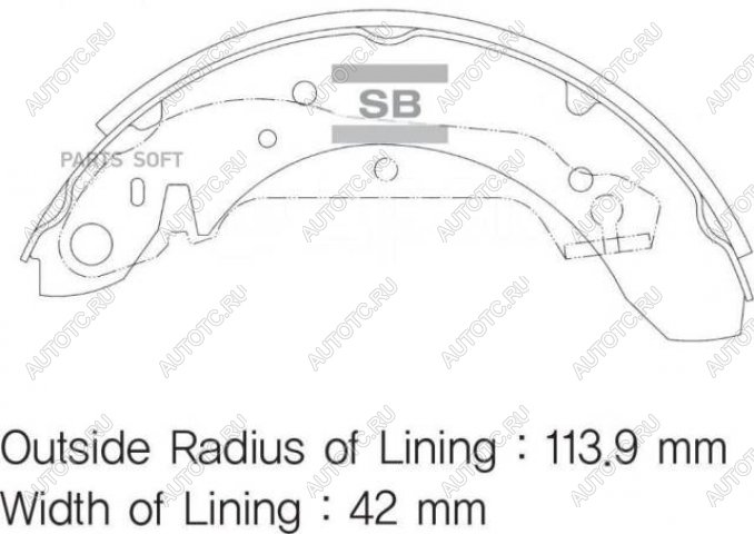 1 189 р. Колодки тормозные задние барабанные (4шт.) SANGSIN  Hyundai Sonata  Y3 (1996-1998) рестайлинг