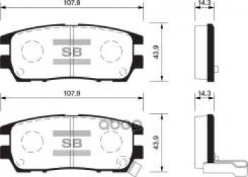 Колодки тормозные задние (4шт.) SANGSIN Mitsubishi (Митсубиси) Pajero (Паджеро) ( 2 V30/V40 5 дв.,  2 V20,  2 V30/V40,  3 V70,  3 V60) (1991-2003) 2 V30/V40 5 дв., 2 V20, 2 V30/V40, 3 V70, 3 V60 дорестайлинг, дорестайлинг, рестайлинг, рестайлинг, дорестайлинг, дорестайлинг