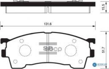 1 799 р. Колодки тормозные передние (4шт.) SANGSIN  Mazda 626 ( GE,  GF,  GF,FW) (1991-2004) седан, дорестайлинг седан, универсал дорестайлинг, рестайлинг седан, универсал рестайлинг. Увеличить фотографию 1