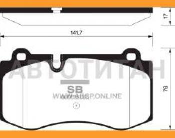 2 799 р. Колодки тормозные передние (4шт.) SANGSIN  Mercedes-Benz E-Class  W211 - S class  W221. Увеличить фотографию 1