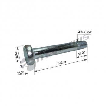 819 р. Болт BPW крепления полурессоры полуприцепа (М30х3.5х200) (с квадратом под круглой шляпкой) MANSONS (trs4731). Увеличить фотографию 1