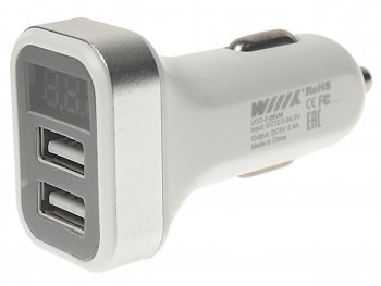 499 р. Устройство зарядное в прикуриватель 2USB 12V WIIIX WIIIX ucc-2-26-vm-w (ucc-2-26-vm-w). Увеличить фотографию 1