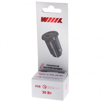 779 р. Устройство зарядное в прикуриватель 1USB + 1 Type C 12V Quick Charge WIIIX (ucc-2-40). Увеличить фотографию 3