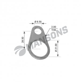 31 р. Фиксатор SAF ролика тормозной колодки (32х19х60)(петля) MANSONS (wa88). Увеличить фотографию 1