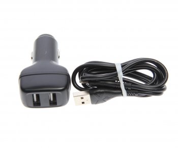 559 р. Устройство зарядное в прикуриватель 2USB 12V 2.4A кабель iPhone (5-) HOCO HOCO z36 black (z36 black). Увеличить фотографию 2