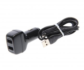 559 р. Устройство зарядное в прикуриватель 2USB 12V 2.4A кабель iPhone (5-) HOCO HOCO z36 black (z36 black). Увеличить фотографию 1