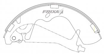 Колодки тормозные передние барабанные (4шт.) HANKOOK FRIXA  Hyundai (Хюндаи) Starex/H1 (старекс)  A1 (1997-2007) A1 дорестайлинг, рестайлинг