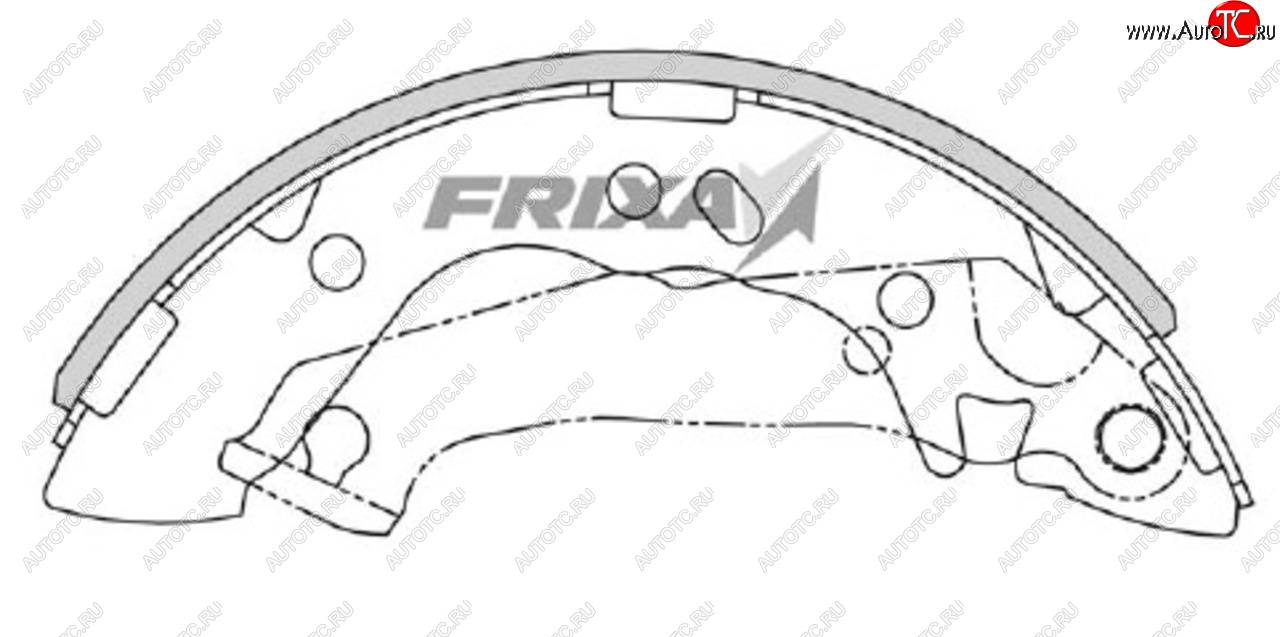 1 199 р. Колодки тормозные HYUNDAI Accent (ТАГАЗ) задние барабанные (4шт.) FRIXA HANKOOK FRIXA flh013 (flh013)