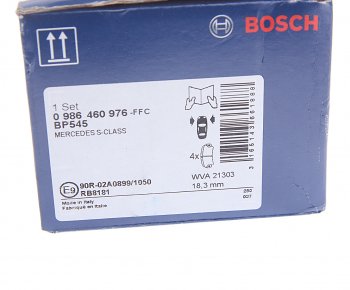 4 069 р. Колодки тормозные передние (4шт.) BOSCH Mercedes-Benz S class W140 Купе (1991-1998). Увеличить фотографию 4