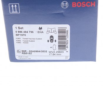 2 579 р. Колодки тормозные FORD Transit (14-) задние (4шт.) BOSCH (0986494796). Увеличить фотографию 4