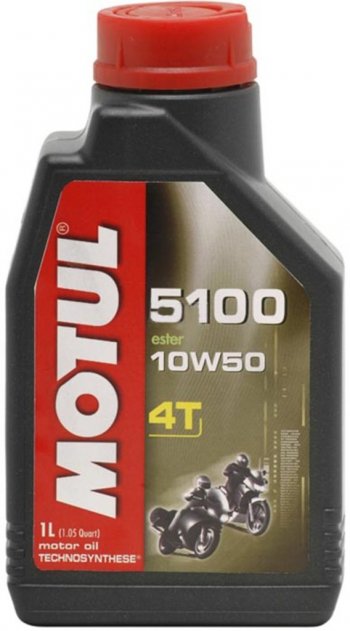 4 699 р. Масло моторное для 4-х тактных двигателей 5100 ESTER 4T 10W50 псинт.4л MOTUL (104076). Увеличить фотографию 1