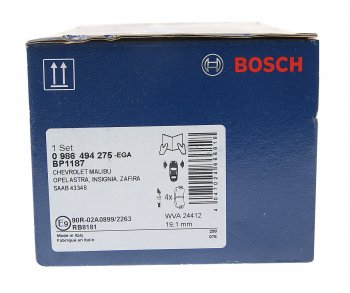 3 599 р. Колодки тормозные передние R17 (4шт.) BOSCH Opel Insignia A дорестайлинг седан (2008-2013). Увеличить фотографию 3