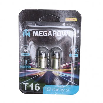 75 р. Лампа 12V R10W BA15s блистер (2шт.) Standart MEGAPOWER (370-33-061). Увеличить фотографию 1