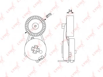 2 879 р. Ролик приводного ремня VW Amarok (10-),T5 AUDI A4 (07-),Q5 (08-) натяжителя LYNX (pt3214). Увеличить фотографию 1