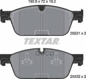 7 699 р. Колодки тормозные передние (4шт.) TEXTAR  Mercedes-Benz GL class  X166 - ML class  W166. Увеличить фотографию 1