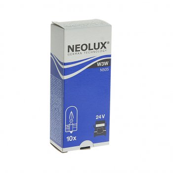 57 р. Лампа 24V W3W W2.1х9.5d 22лм Standard NEOLUX (n505). Увеличить фотографию 2