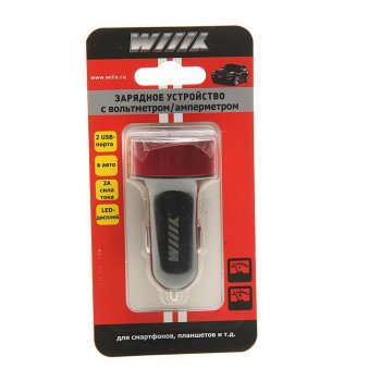 519 р. Устройство зарядное в прикуриватель 2USB 12-24V 2.1A с вольтметром WIIIX WIIIX ucc-2-25-vm (ucc-2-25-vm). Увеличить фотографию 1