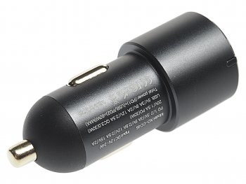 1 589 р. Устройство зарядное в прикуриватель 1USB + 2 Type C 12V черное XO (cc45 black). Увеличить фотографию 2