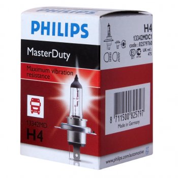 479 р. Лампа 24V H4 7570W P43t-38 Master Duty PHILIPS (13342mdc1). Увеличить фотографию 1