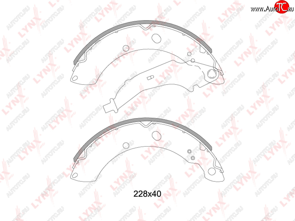 2 899 р. Колодки тормозные задние барабанные (4шт.) LYNX  Skoda Rapid  NH1 (2012-2017), Volkswagen Polo  5 (2009-2015)